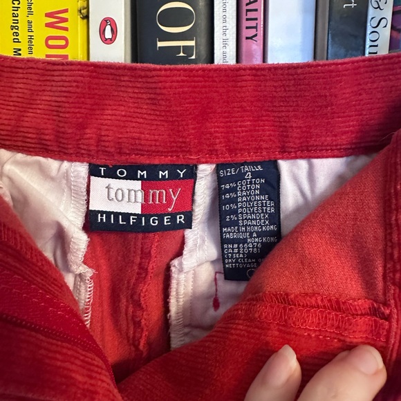 Tommy Hilfiger Corduroy Red Pencil Skirt - Picture 4 of 5